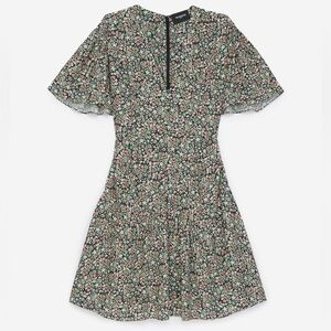 The Kooples Short Printed Dress with Buttons SIZE 1